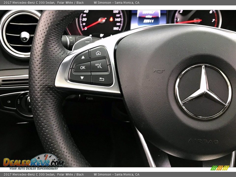 2017 Mercedes-Benz C 300 Sedan Polar White / Black Photo #18