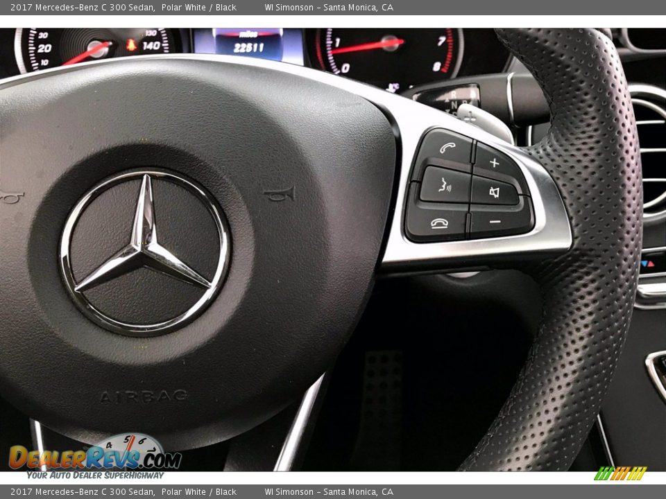 2017 Mercedes-Benz C 300 Sedan Polar White / Black Photo #19