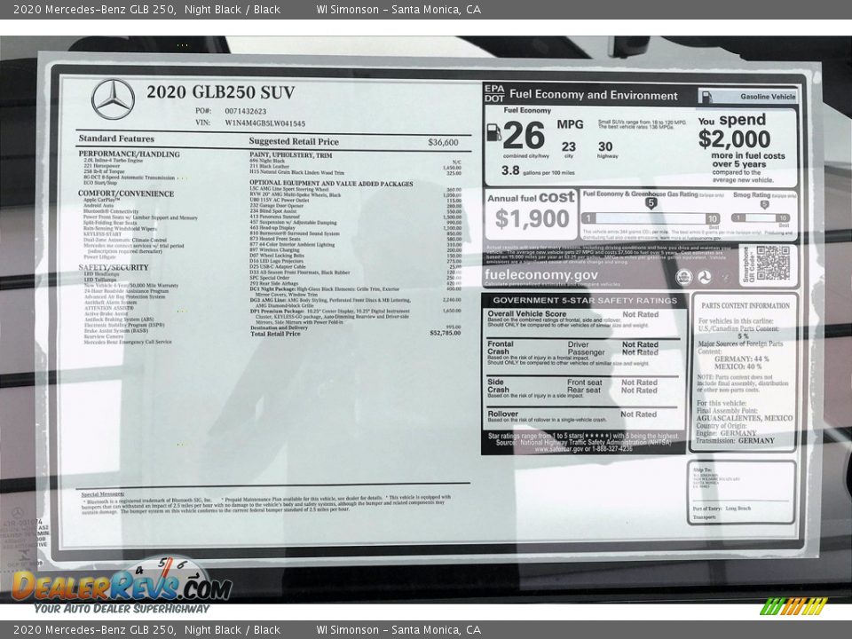 2020 Mercedes-Benz GLB 250 Night Black / Black Photo #10