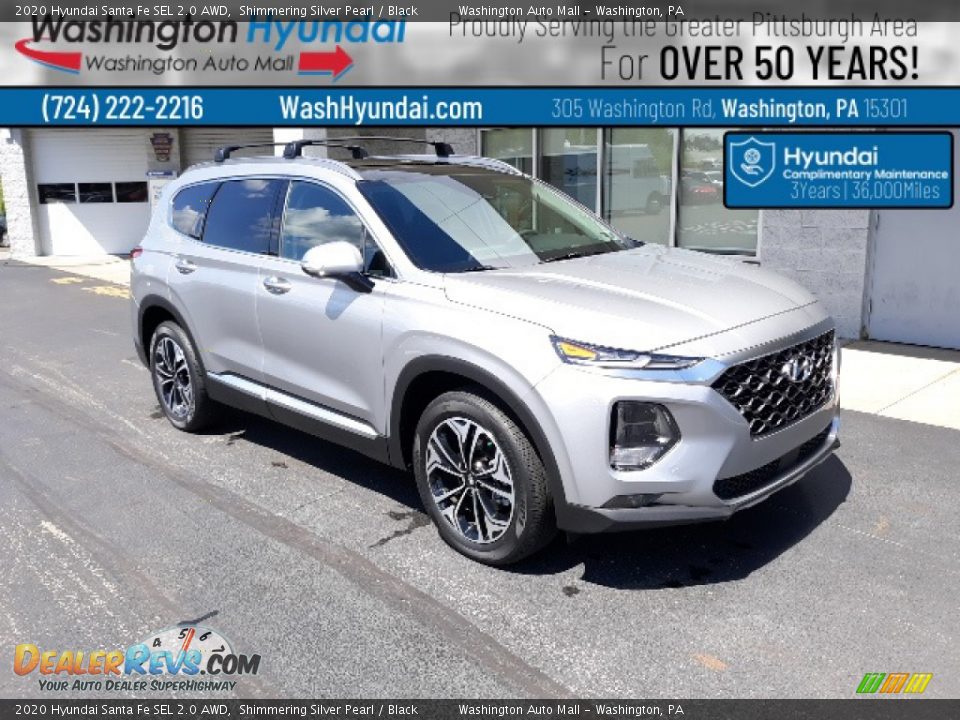 2020 Hyundai Santa Fe SEL 2.0 AWD Shimmering Silver Pearl / Black Photo #1