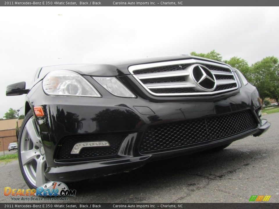 2011 Mercedes-Benz E 350 4Matic Sedan Black / Black Photo #2