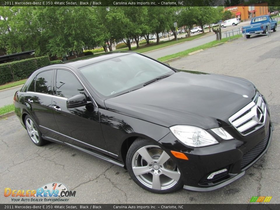 2011 Mercedes-Benz E 350 4Matic Sedan Black / Black Photo #3