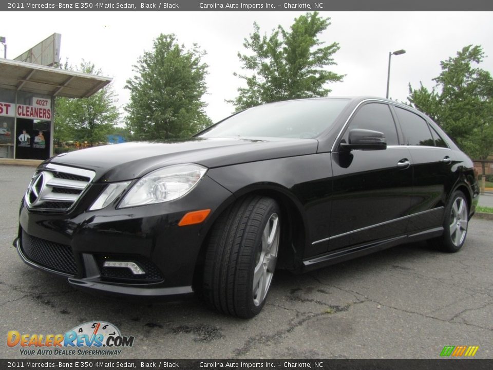 2011 Mercedes-Benz E 350 4Matic Sedan Black / Black Photo #6