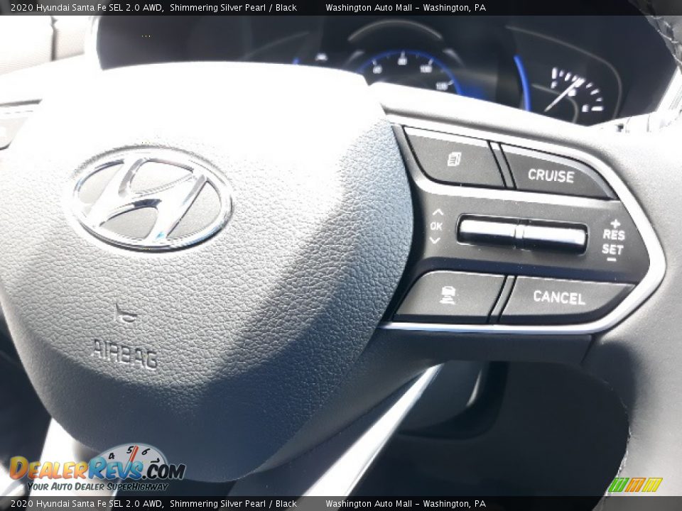 2020 Hyundai Santa Fe SEL 2.0 AWD Shimmering Silver Pearl / Black Photo #7