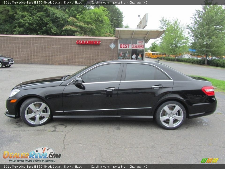 2011 Mercedes-Benz E 350 4Matic Sedan Black / Black Photo #7