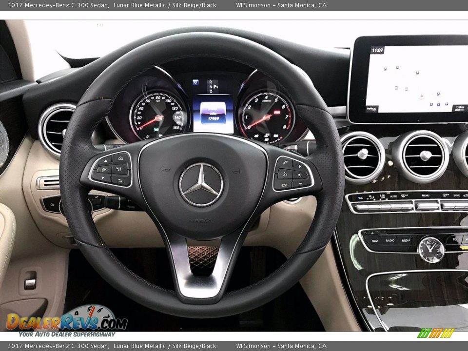 2017 Mercedes-Benz C 300 Sedan Lunar Blue Metallic / Silk Beige/Black Photo #4