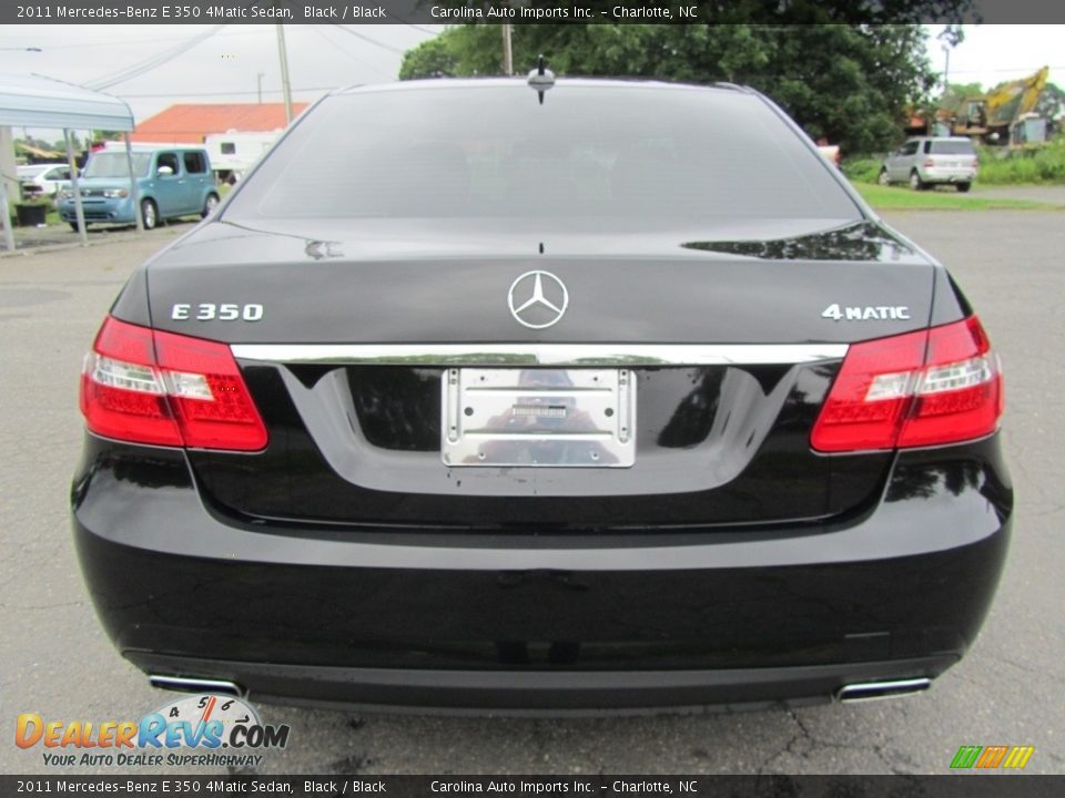 2011 Mercedes-Benz E 350 4Matic Sedan Black / Black Photo #9