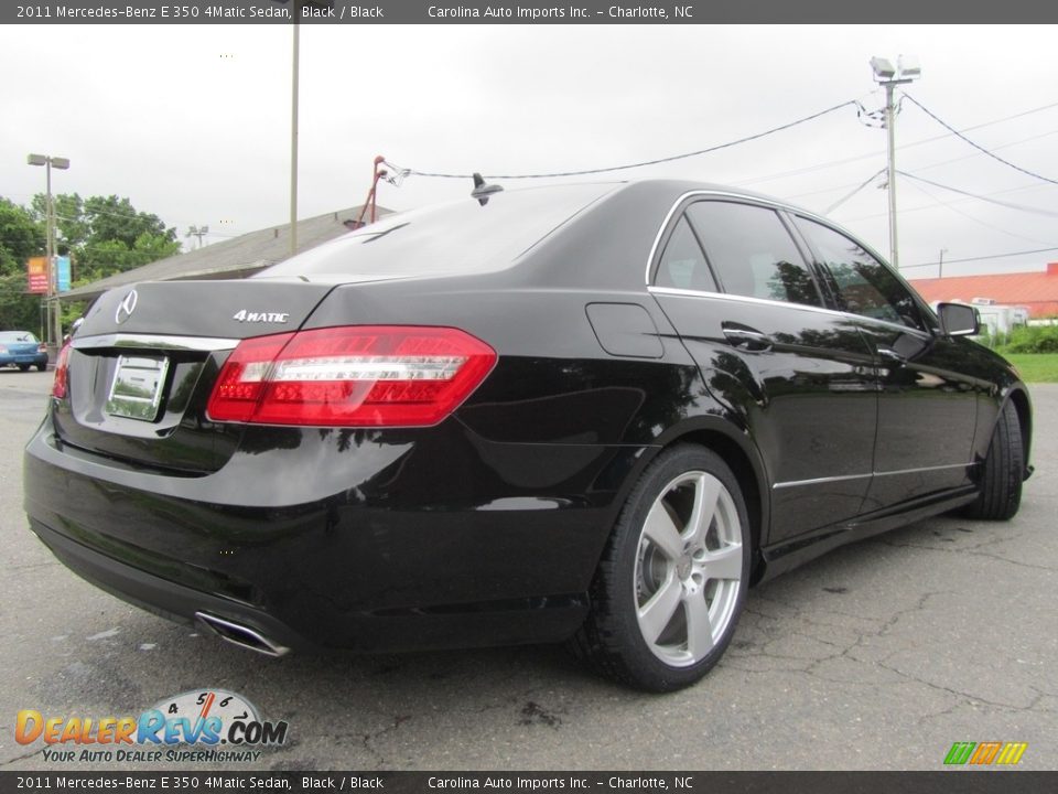 2011 Mercedes-Benz E 350 4Matic Sedan Black / Black Photo #10