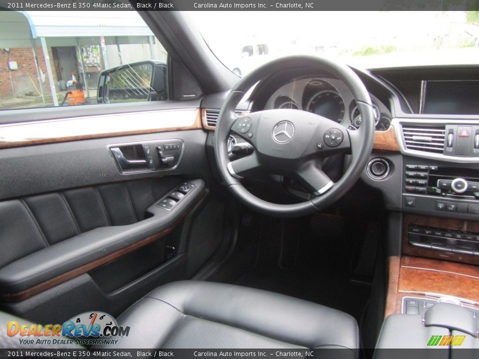 2011 Mercedes-Benz E 350 4Matic Sedan Black / Black Photo #12