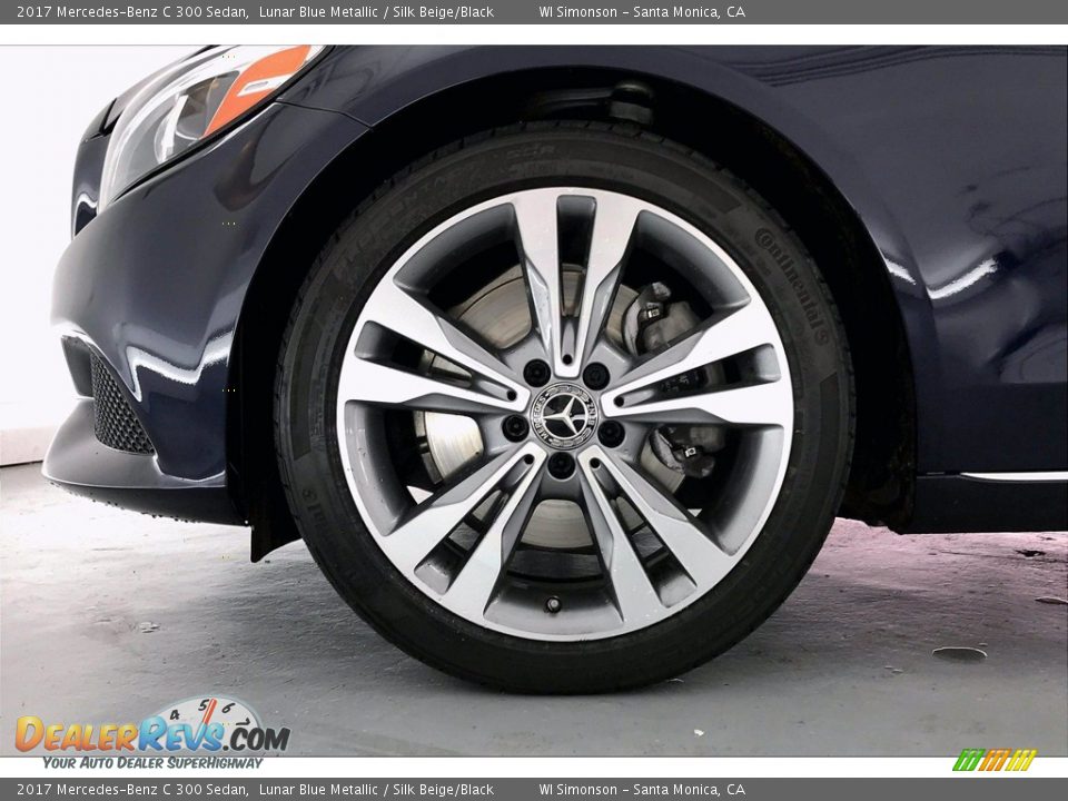 2017 Mercedes-Benz C 300 Sedan Lunar Blue Metallic / Silk Beige/Black Photo #8
