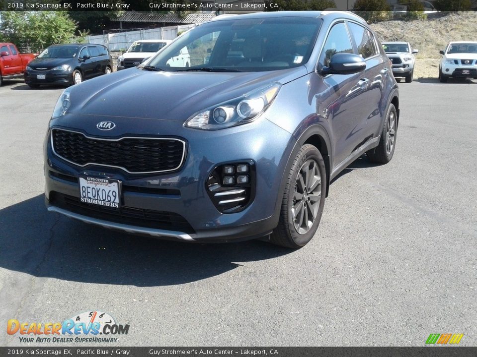 2019 Kia Sportage EX Pacific Blue / Gray Photo #2