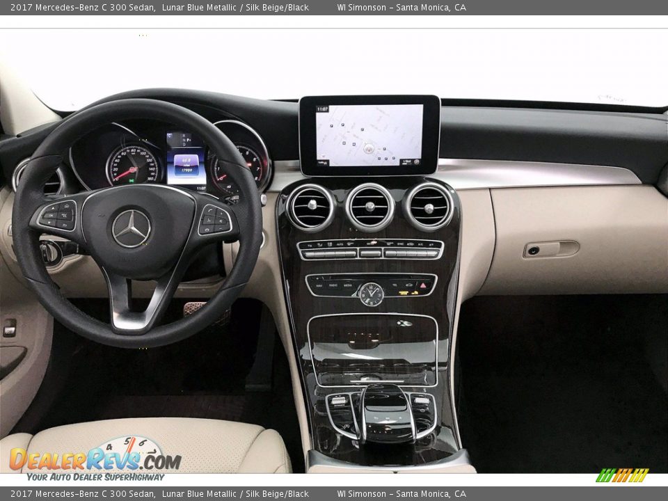2017 Mercedes-Benz C 300 Sedan Lunar Blue Metallic / Silk Beige/Black Photo #17