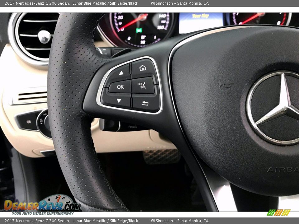 2017 Mercedes-Benz C 300 Sedan Lunar Blue Metallic / Silk Beige/Black Photo #18