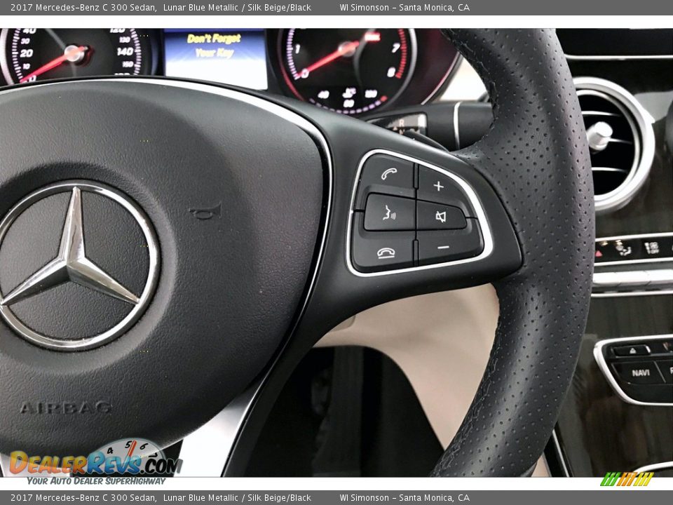 2017 Mercedes-Benz C 300 Sedan Lunar Blue Metallic / Silk Beige/Black Photo #19