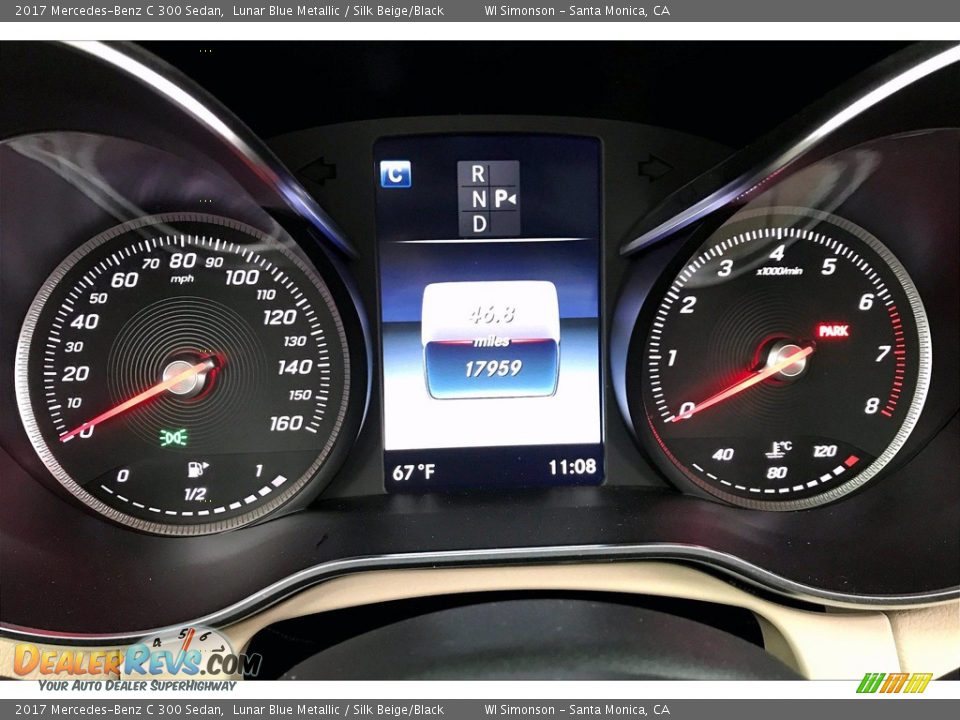 2017 Mercedes-Benz C 300 Sedan Lunar Blue Metallic / Silk Beige/Black Photo #20