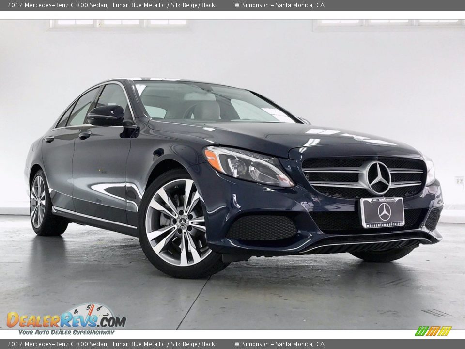 2017 Mercedes-Benz C 300 Sedan Lunar Blue Metallic / Silk Beige/Black Photo #34