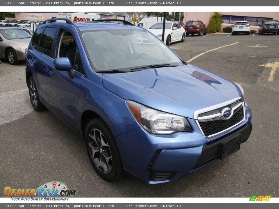 2015 Subaru Forester 2.0XT Premium Quartz Blue Pearl / Black Photo #3