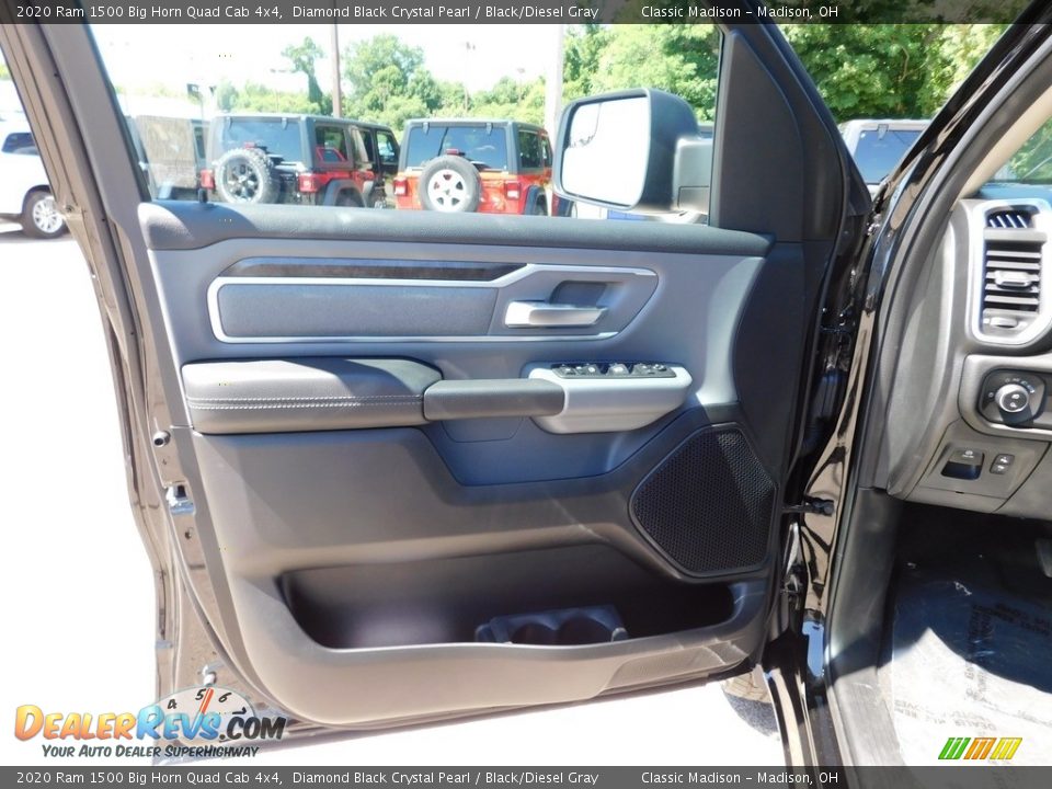 2020 Ram 1500 Big Horn Quad Cab 4x4 Diamond Black Crystal Pearl / Black/Diesel Gray Photo #6