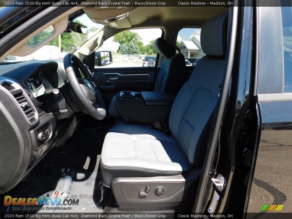 2020 Ram 1500 Big Horn Quad Cab 4x4 Diamond Black Crystal Pearl / Black/Diesel Gray Photo #7
