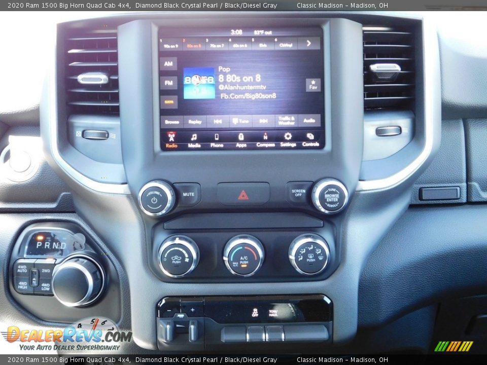 2020 Ram 1500 Big Horn Quad Cab 4x4 Diamond Black Crystal Pearl / Black/Diesel Gray Photo #9