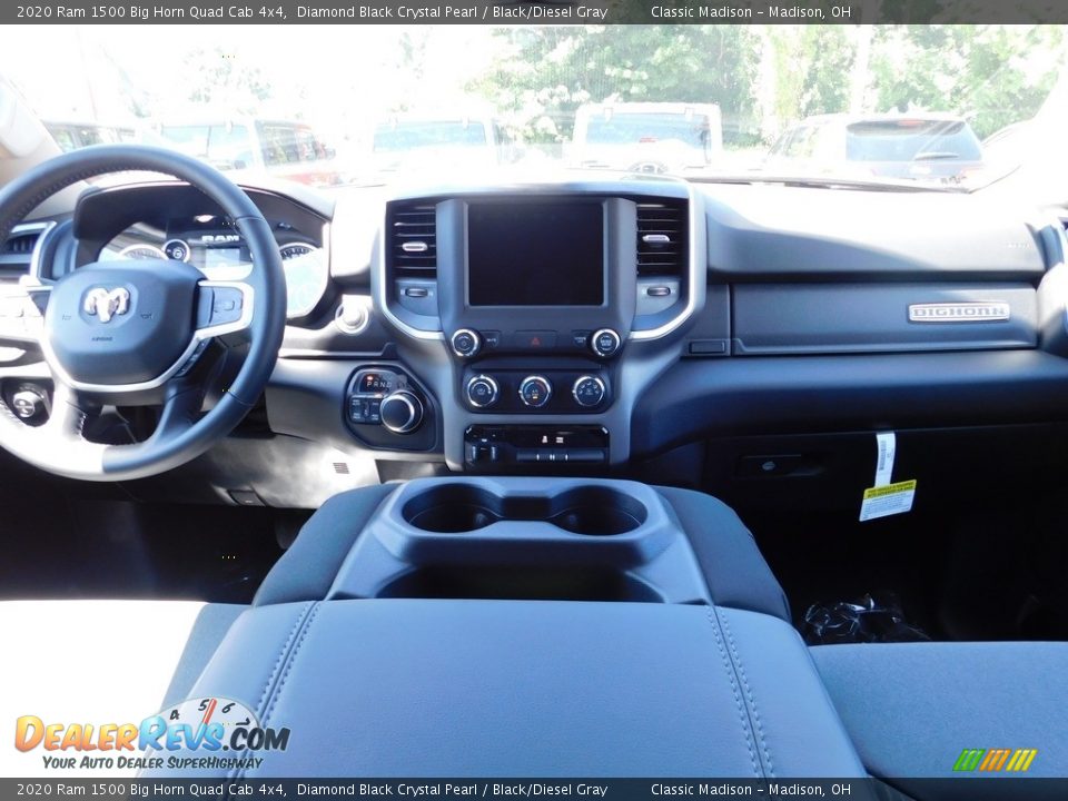 2020 Ram 1500 Big Horn Quad Cab 4x4 Diamond Black Crystal Pearl / Black/Diesel Gray Photo #12