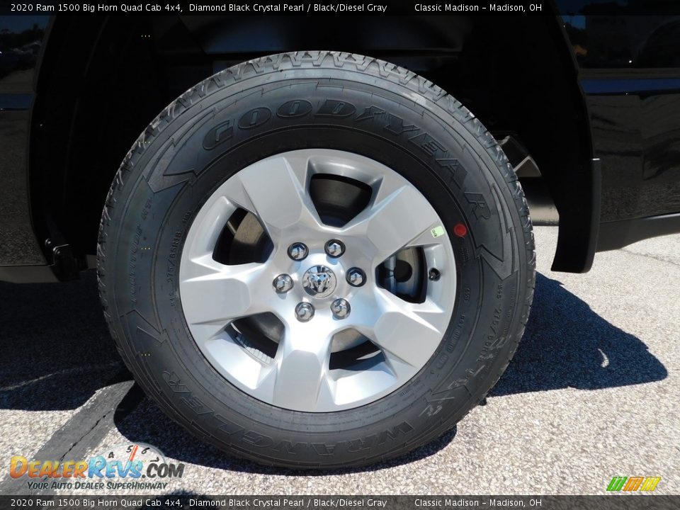 2020 Ram 1500 Big Horn Quad Cab 4x4 Diamond Black Crystal Pearl / Black/Diesel Gray Photo #15