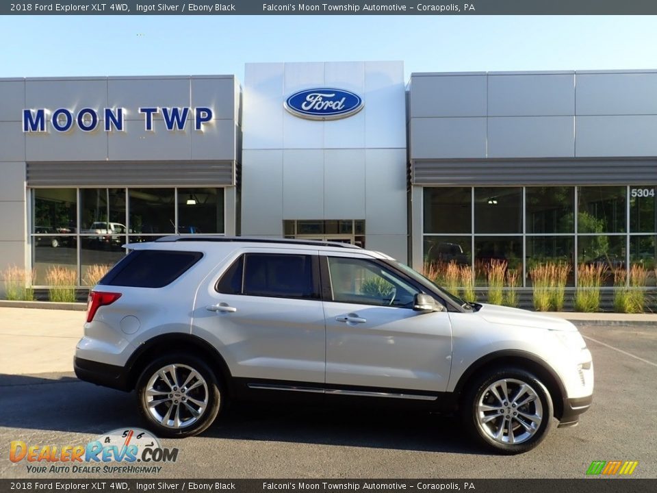 2018 Ford Explorer XLT 4WD Ingot Silver / Ebony Black Photo #1