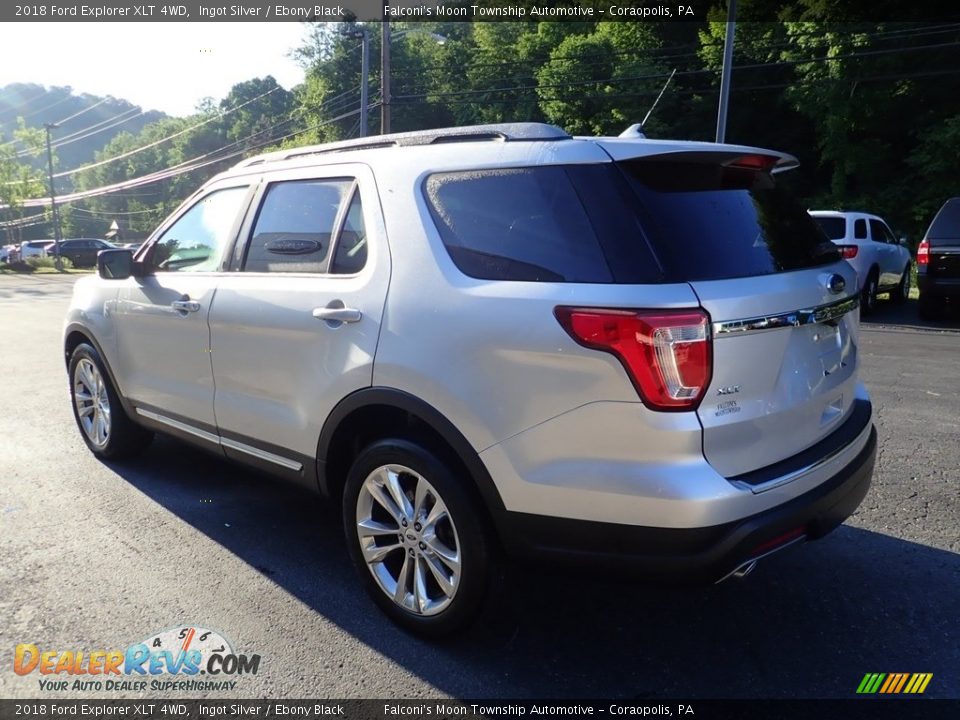 2018 Ford Explorer XLT 4WD Ingot Silver / Ebony Black Photo #5