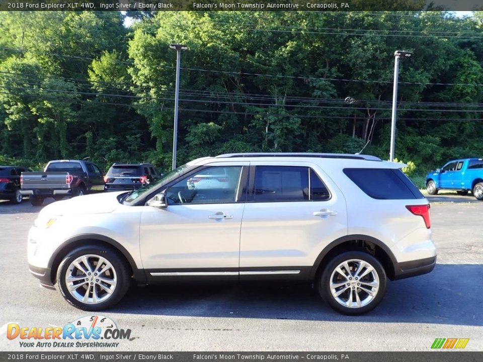 2018 Ford Explorer XLT 4WD Ingot Silver / Ebony Black Photo #6