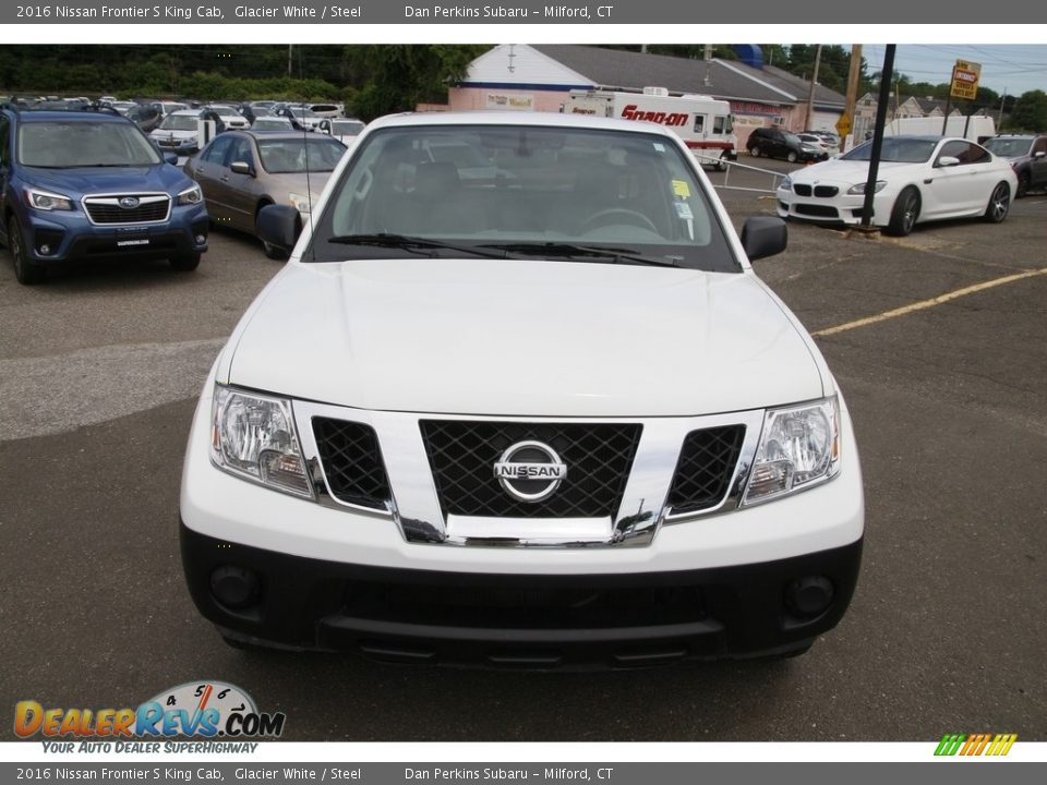 2016 Nissan Frontier S King Cab Glacier White / Steel Photo #2