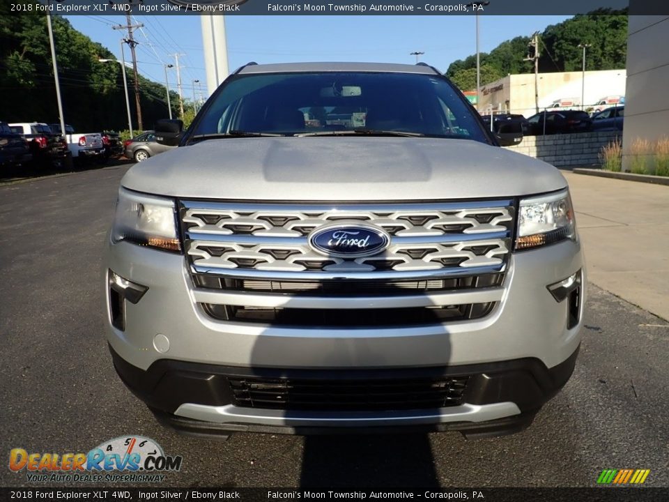 2018 Ford Explorer XLT 4WD Ingot Silver / Ebony Black Photo #8