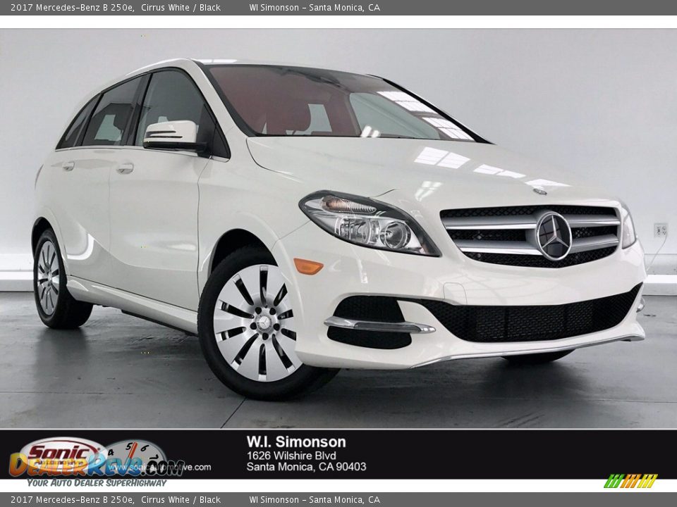 2017 Mercedes-Benz B 250e Cirrus White / Black Photo #1