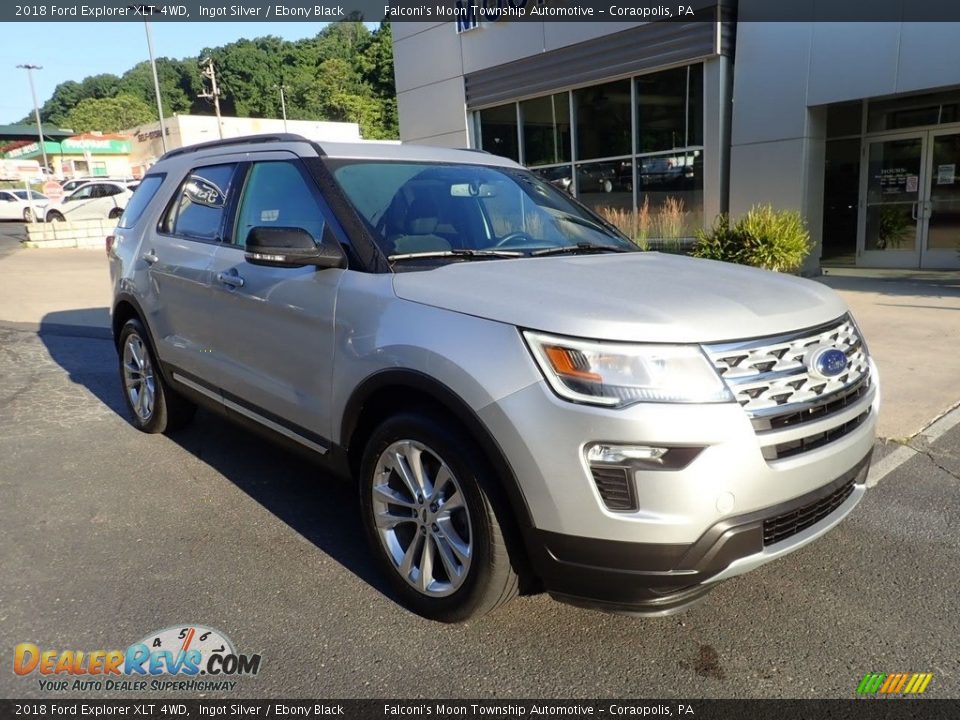 2018 Ford Explorer XLT 4WD Ingot Silver / Ebony Black Photo #9