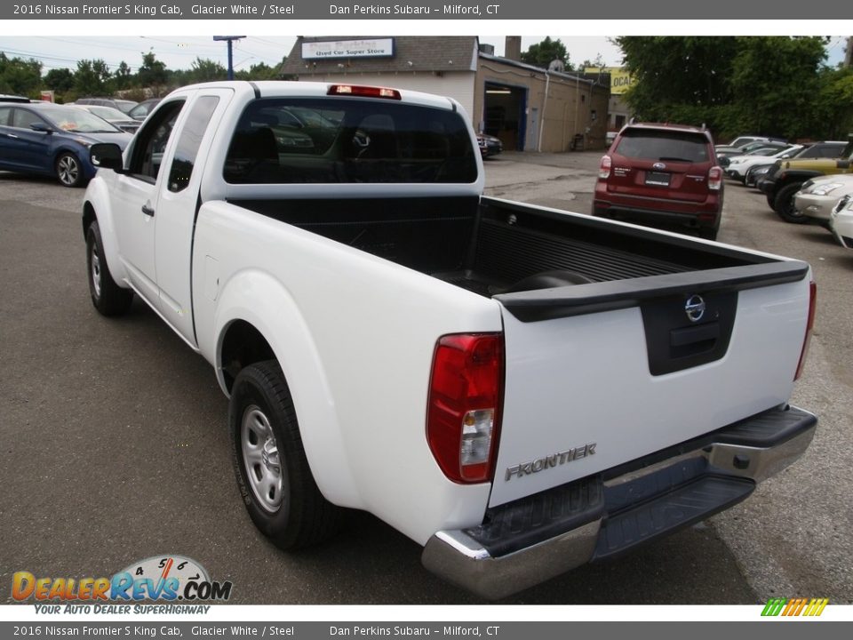 2016 Nissan Frontier S King Cab Glacier White / Steel Photo #7