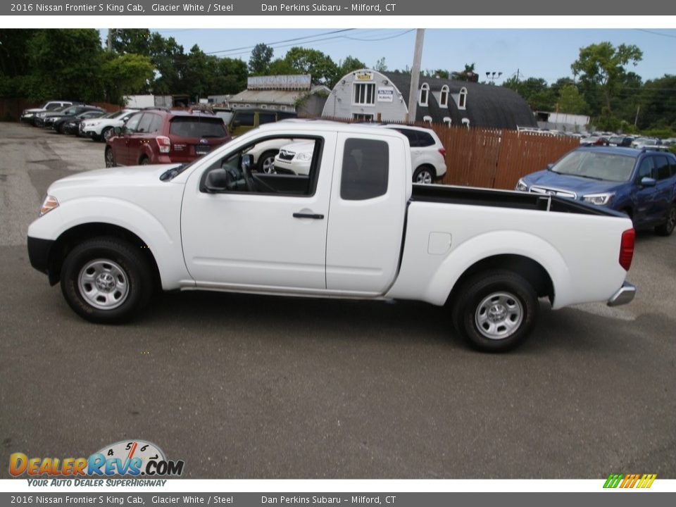 2016 Nissan Frontier S King Cab Glacier White / Steel Photo #8