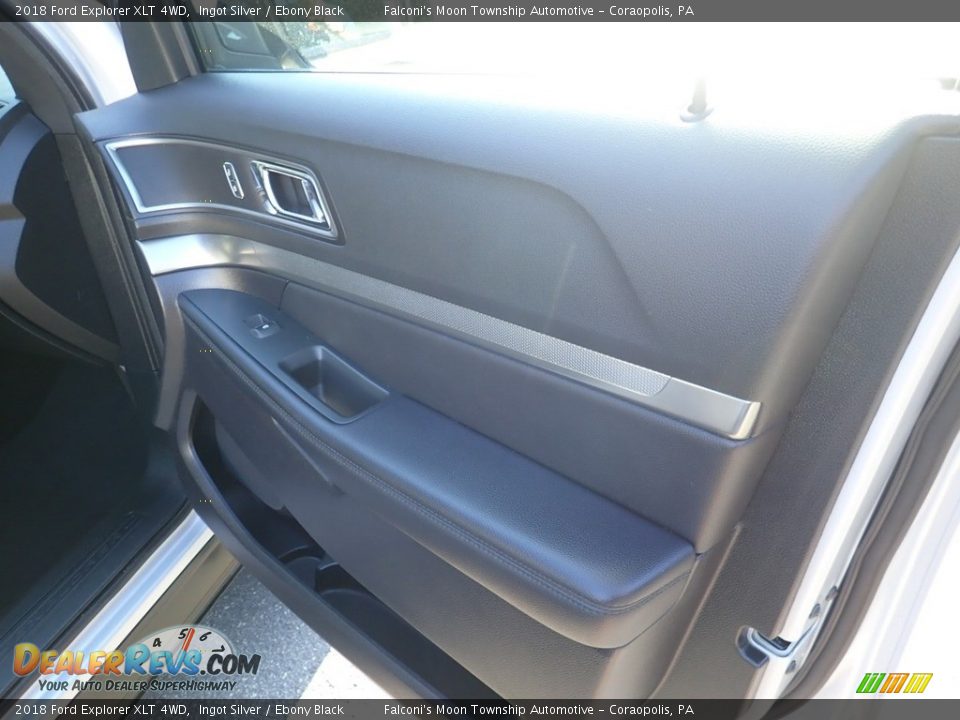 2018 Ford Explorer XLT 4WD Ingot Silver / Ebony Black Photo #13