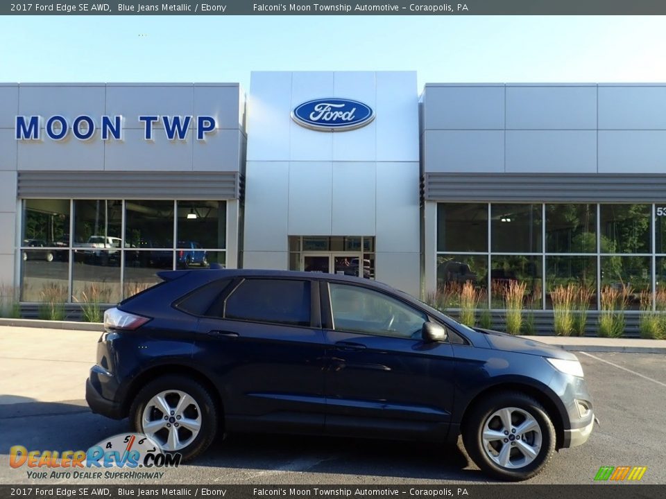 2017 Ford Edge SE AWD Blue Jeans Metallic / Ebony Photo #1