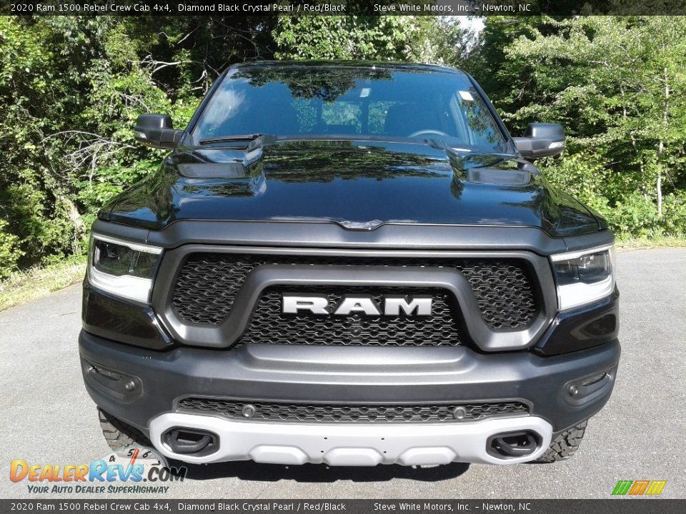 2020 Ram 1500 Rebel Crew Cab 4x4 Diamond Black Crystal Pearl / Red/Black Photo #3