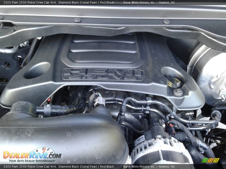 2020 Ram 1500 Rebel Crew Cab 4x4 Diamond Black Crystal Pearl / Red/Black Photo #10