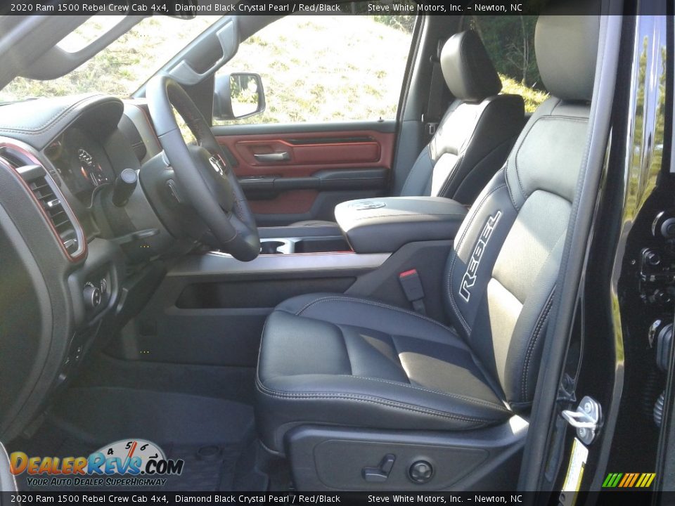2020 Ram 1500 Rebel Crew Cab 4x4 Diamond Black Crystal Pearl / Red/Black Photo #11