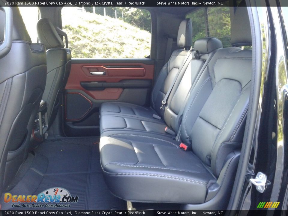 2020 Ram 1500 Rebel Crew Cab 4x4 Diamond Black Crystal Pearl / Red/Black Photo #14