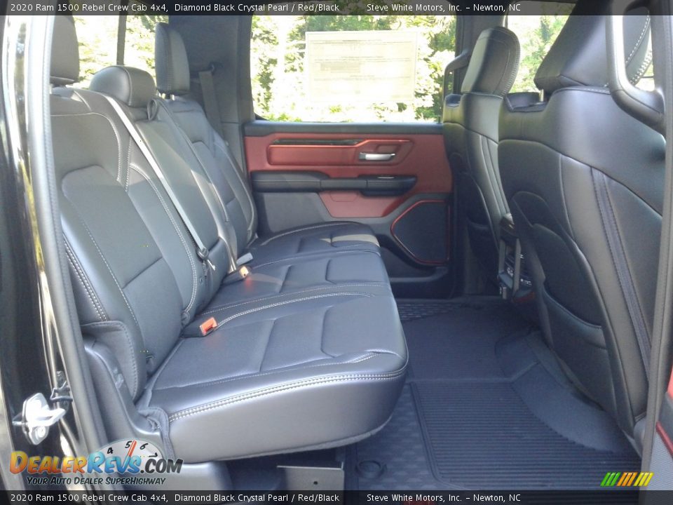 2020 Ram 1500 Rebel Crew Cab 4x4 Diamond Black Crystal Pearl / Red/Black Photo #16