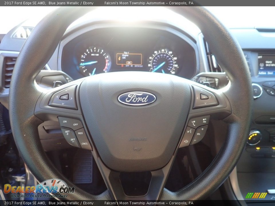 2017 Ford Edge SE AWD Blue Jeans Metallic / Ebony Photo #21