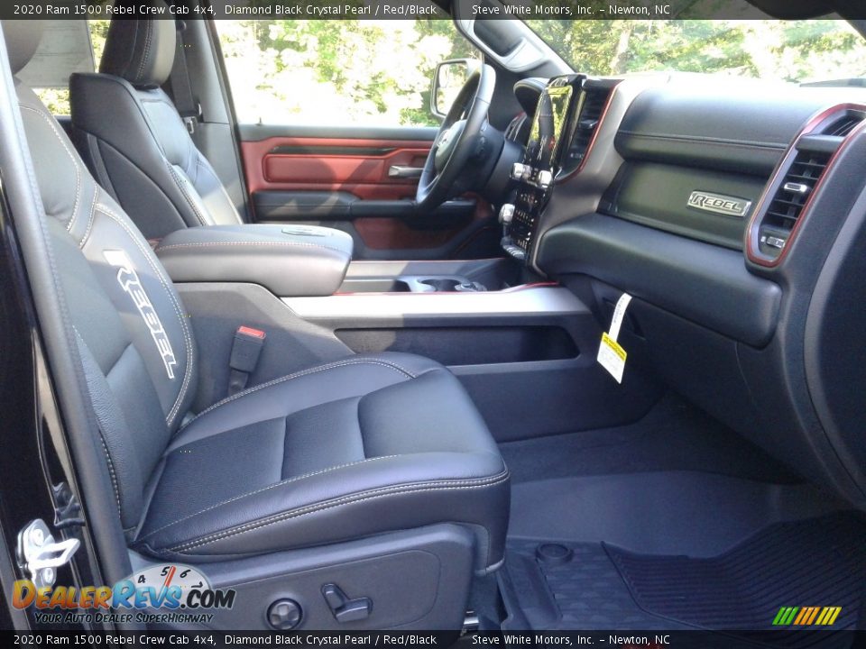 2020 Ram 1500 Rebel Crew Cab 4x4 Diamond Black Crystal Pearl / Red/Black Photo #17