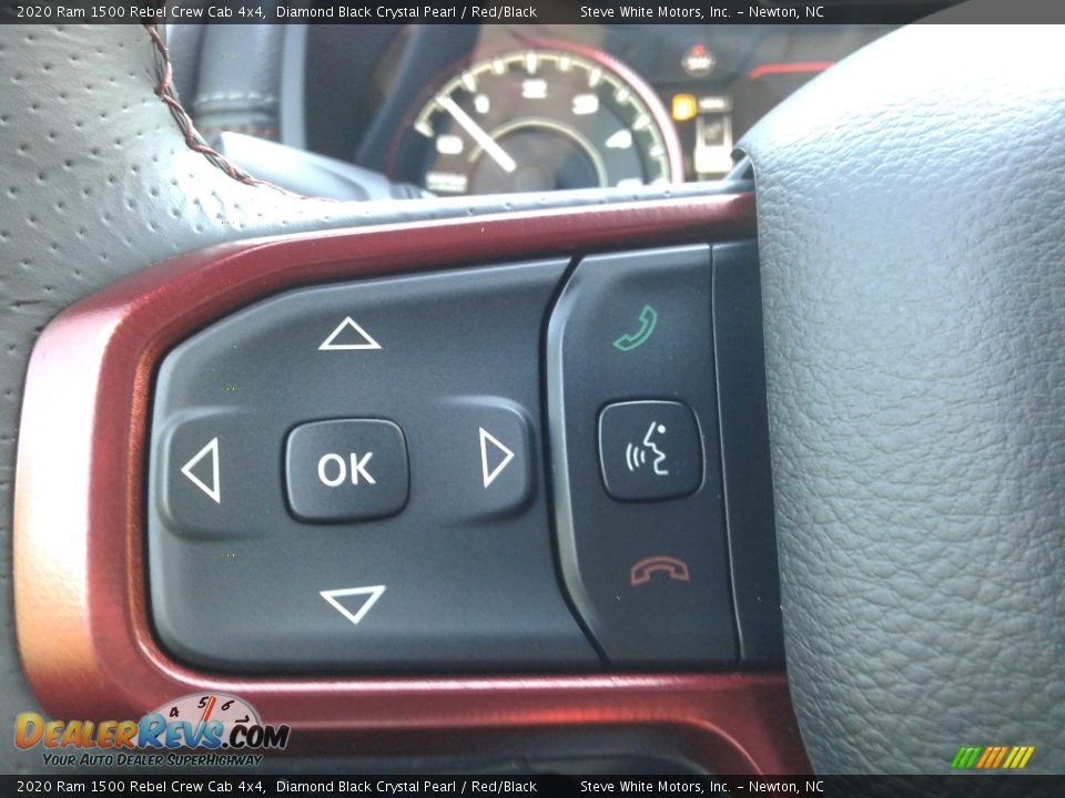 2020 Ram 1500 Rebel Crew Cab 4x4 Diamond Black Crystal Pearl / Red/Black Photo #19