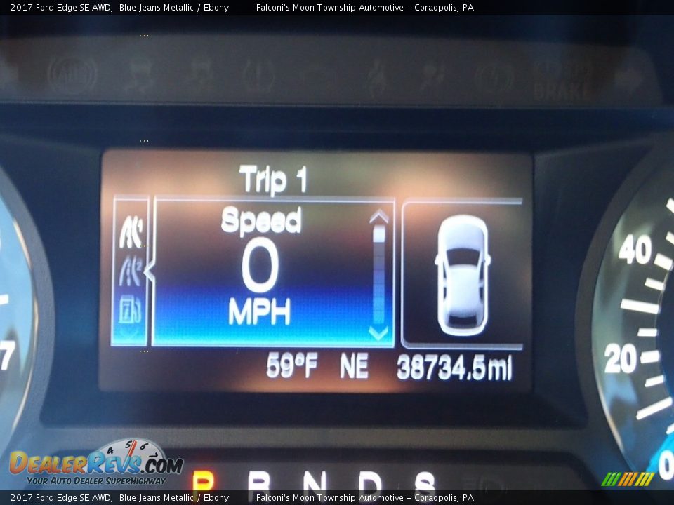 2017 Ford Edge SE AWD Blue Jeans Metallic / Ebony Photo #24