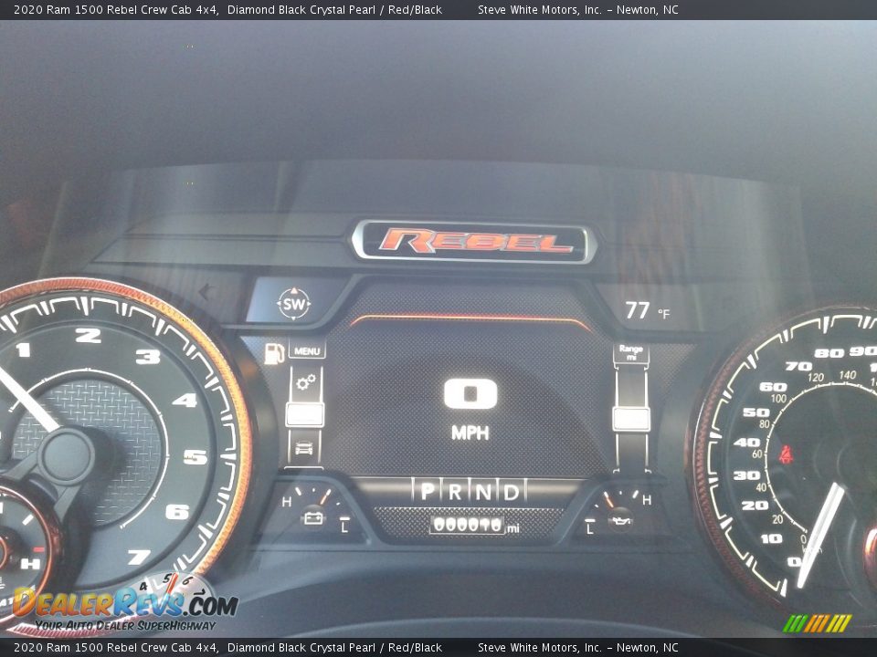 2020 Ram 1500 Rebel Crew Cab 4x4 Diamond Black Crystal Pearl / Red/Black Photo #21