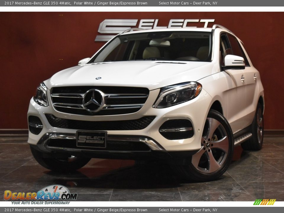 2017 Mercedes-Benz GLE 350 4Matic Polar White / Ginger Beige/Espresso Brown Photo #1