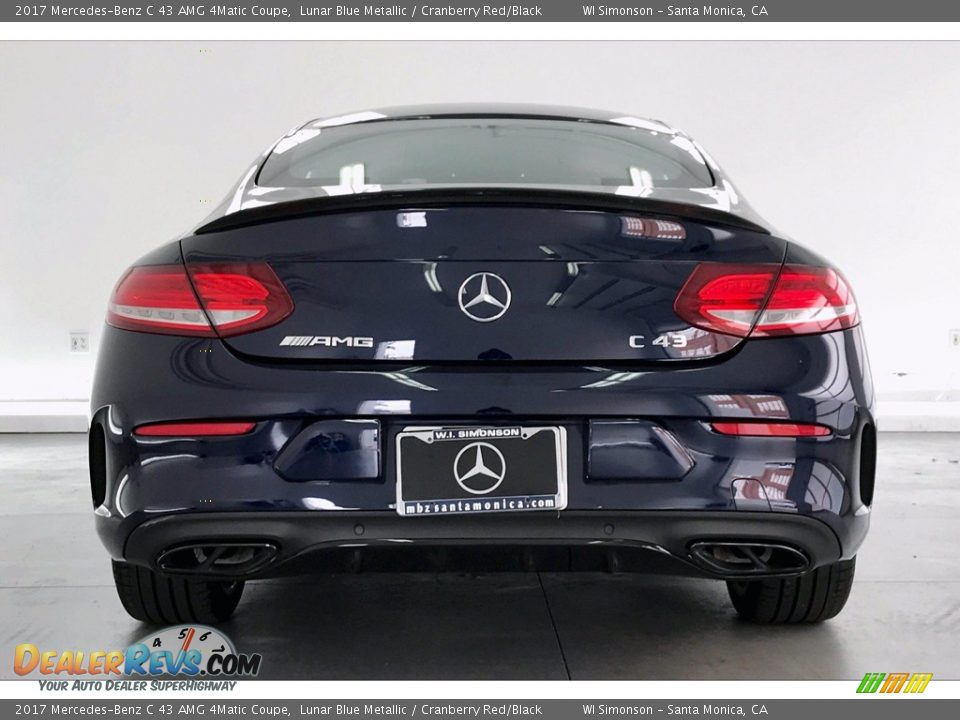 2017 Mercedes-Benz C 43 AMG 4Matic Coupe Lunar Blue Metallic / Cranberry Red/Black Photo #3