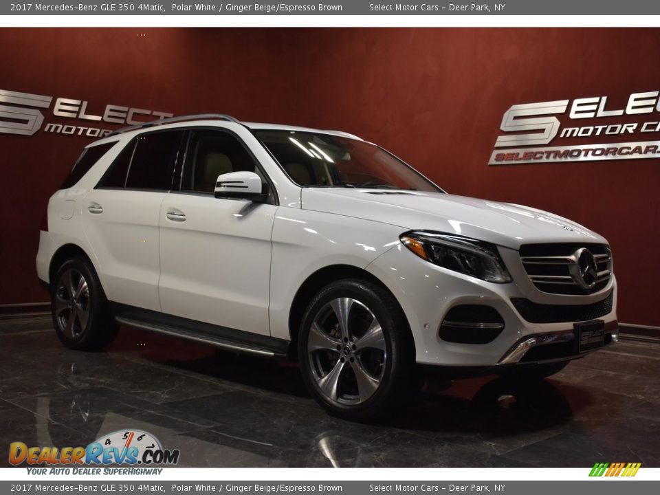 2017 Mercedes-Benz GLE 350 4Matic Polar White / Ginger Beige/Espresso Brown Photo #3